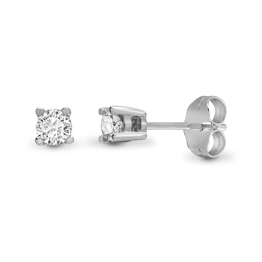 9ct White 50pts Natural Diamond Stud Earrings
