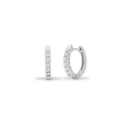9ct White Gold Natural Diamond Earrings