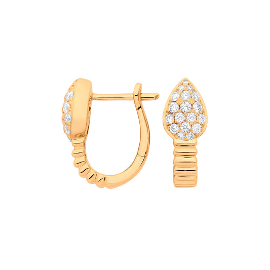 9ct Yellow Gold Serpent Fancy Earrings 0.50ctw - 9ct Gold