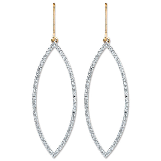 9ct Yellow Gold 0.30ct Dia Drop Earrings - 9ct Gold