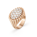 Perlée Diamonds Pavé Ring with Diamonds