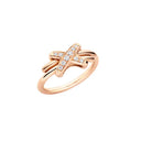 Jeux de Liens Ring Rose Gold Diamond | 081239