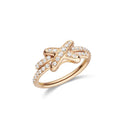 Jeux de Liens Ring Rose Gold Diamond | 082179