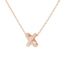 Jeux de Liens Pendant Rose Gold Diamond 0.11ct | 082216
