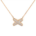 Jeux de Liens Pendant Rose Gold Diamond 0.23ct | 083221