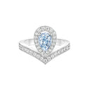 Joséphine Aigrette Ring White Gold Aquamarine Diamond | 083297