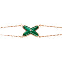 Jeux de Liens Bracelet Rose Gold Malachite Diamond 0.004ct | 083974