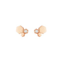 Bee Earrings Rose Gold Diamonds 0.10ct | 083985
