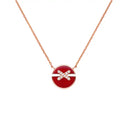 Jeux de Liens Harmony Small Model Pendant Pink Gold Carnelian Diamond 0.06ct | 084428