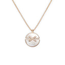 Jeux de Liens Harmony Medium Model Pendant Rose Gold Mother-of-Pearl Diamond 0.09ct | 084494