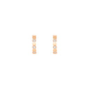 Bee Motif Hoop Earrings Rose Gold | 084809