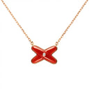 Jeux de Liens Pendant Rose Gold Carnelian Diamond 0.005ct | 085108