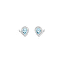 Joséphine Aigrette Earrings White Gold Aquamarines Diamonds 1.55ct | 085190