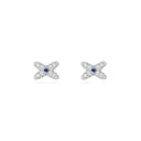 Jeux de Liens Earrings White Gold Sapphires Diamonds 1.15ct | 085492