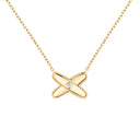 Jeux de Liens Pendant Yellow Gold Diamond 0.02ct | 086024