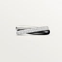 Belle Vante Trinity Small Model Ceramic Semi-Paved Ring White Gold