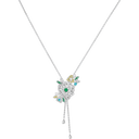 Medium White Gold Diamond Sapphire Emerald Tourmaline Pendant
