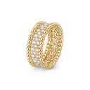 Perlée Diamonds Ring 3 Rows with Diamonds