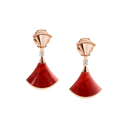 Divas' Dream Earrings Belle Vante Ethical Rose Gold Diamonds Carnelian
