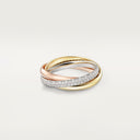 Belle Vante Trinity Small Model Semi-Paved Diamond Ring