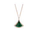 Divas' Dream Necklace Belle Vante Ethical Rose Gold Diamonds Malachite