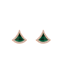 Divas’ Dream Earrings Belle Vante Ethical Rose Gold Diamonds Malachite