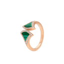Divas' Dream Ring Belle Vante Ethical Rose Gold Malachite Diamonds