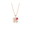 Fiorever Necklace Belle Vante Ethical Rose Gold Diamonds Rubellite