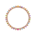 Allegra Necklace Belle Vante Ethical Rose Gold Amethysts Peridots Pink Tourmalines Citrine Quartzes Blue Topazes Pavé Diamonds