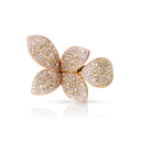 Five Leaves Small Flower Ring in Rose Gold