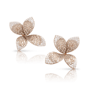 Medium Flower Earrings in Rose Gold