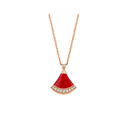 Divas' Dream Necklace Belle Vante Ethical Rose Gold Carnelian Diamonds