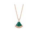 Divas' Dream Necklace Belle Vante Ethical Rose Gold Diamonds Malachite