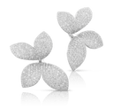 Giardini Segreti XL Flower Earrings in 18k White Gold with Diamonds