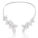 Multi Flower Collier in 18k White Gold with Diamonds