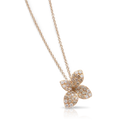 Petit Garden Necklace in 18k Rose Gold with White and Champagne Diamonds