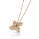 Petit Garden Necklace in 18k Rose Gold with White and Champagne Diamonds