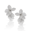 Petit Garden Medium Flower Stud Earrings in 18k White Gold with Diamonds
