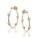 Figlia dei Fiori Hoop Earrings in Rose Gold