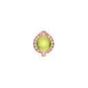 Tubogas Single Earring Belle Vante Ethical Yellow Gold Peridot Diamonds