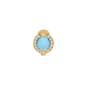 Tubogas Single Earring Belle Vante Ethical Yellow Gold Blue Topaz Diamonds