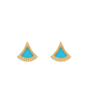 Divas' Dream Earrings Belle Vante Ethical Yellow Gold Turquoise Diamonds