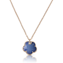 Petit Joli Necklace in 18k Rose Gold with Blue Moon and Diamonds