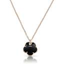 Petit Joli Necklace in 18k Rose Gold with Onyx and Diamonds