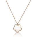 Petit Joli Necklace in 18k Rose Gold with White Agate and Diamonds