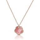 Petit Joli Necklace in 18k Rose Gold with Pink Chalcedony and Diamonds