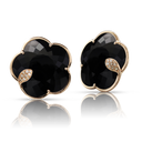 Ton Joli Earrings in 18k Rose Gold with Onyx and Diamonds
