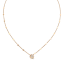 Luce Necklace in 18k Rose Gold with White and Champagne Diamonds