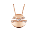 Cabochon Necklace Belle Vante Ethical Rose Gold Diamonds