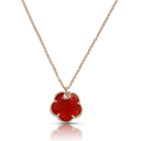 Petit Joli Necklace in 18k Rose Gold with Carnelian and Diamonds